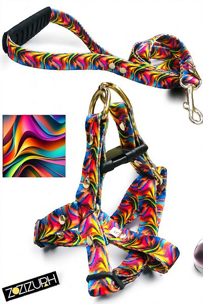 Angelapets Dog Chest Collar, Walking Strap Set Cars Series