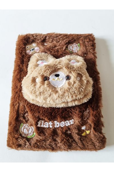 Modellino Memory Book with Teddy Bear Figure Plush Memory Book 20x15cm Lined 80 Sheets