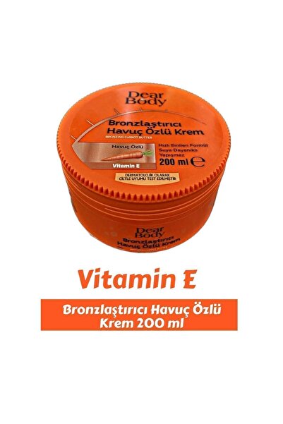 Hümasel Dear Body Bronzlaştırıcı Havuç Özlü Krem 200 ml E Vitaminli