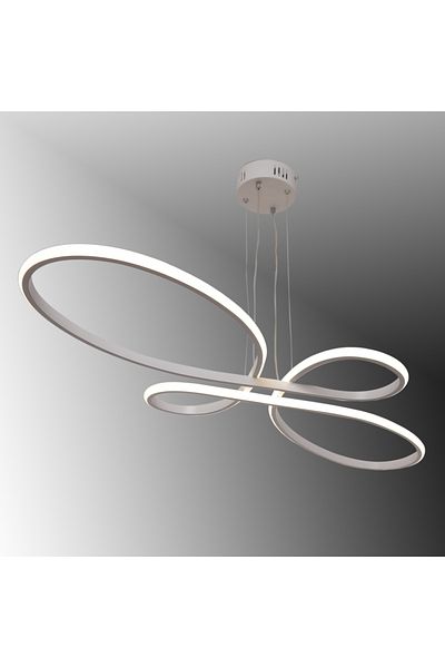 TT AYDINLATMA Tt041-By Trend Matte White Led Chandelier - Lighting Model with 3 Color Light Modules