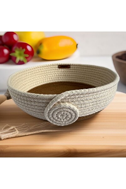 Bright3 سلة تنظيم الخوص - متعددة الأغراض، مصنوعة يدويًا، سلة الجوت، للمطبخ وا...