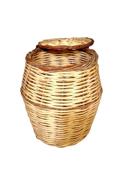 Greenosier Wicker Cane Basket Bamboo Potato-Onion Basket Hand Knitted Basket
