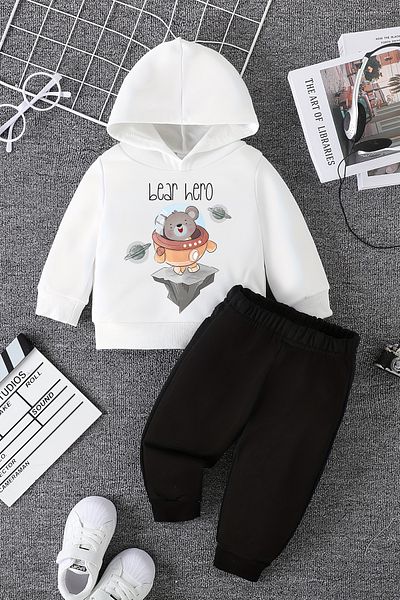 ADABEBEK New Season Bear Hero Astronaut Printed Baby Set - 22405