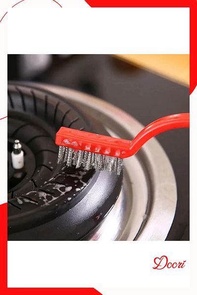 Doori 3 Pieces Cooker Oven Barbecue Grill Airfryer Cleaning Wire Rust Removal Brush 3 Pieces Oil Cleaning Brush