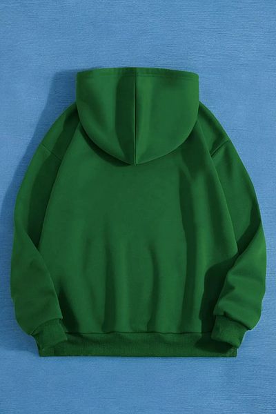 memowear Φούτερ από πλεκτό ύφασμα Unisex 2ip Raster Green Flower-Butterfly