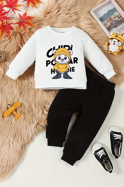 ADABEBEK Panda Printed Premium Baby Set - Top and Bottom Set 22532