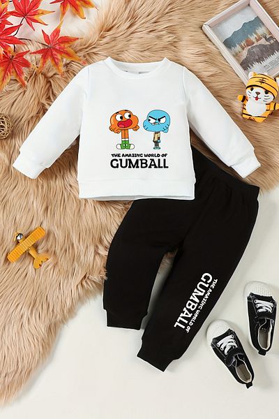 ADABEBEK New Season Gummbal Patterned Crew Neck Baby Set - 10253