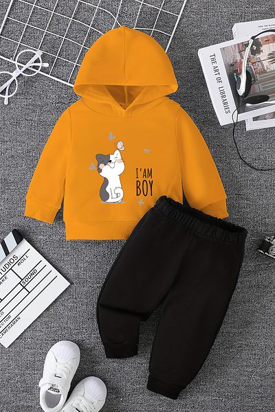 ADABEBEK New Season I'M Printed Size Hooded Baby Set - 11207