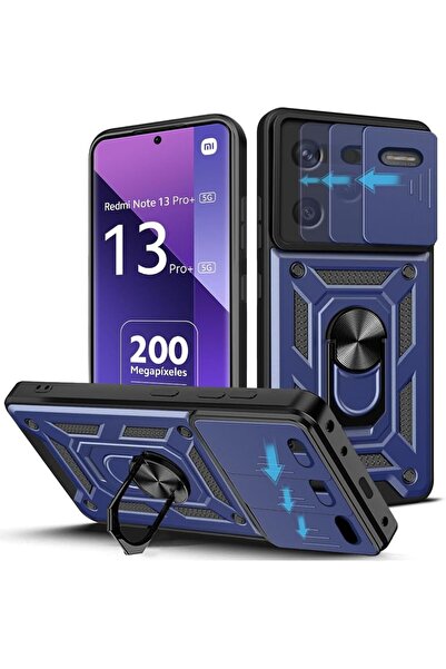 Rivor Xiaomi Redmi Note 13 Pro Plus+ 5G Kılıf Kamera Sürgülü Standlı Yüzüklü ...