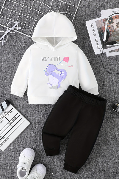 ADABEBEK Premium Keep Smiling Tarz Baskılı Alt Üst Bebek Takım 22421