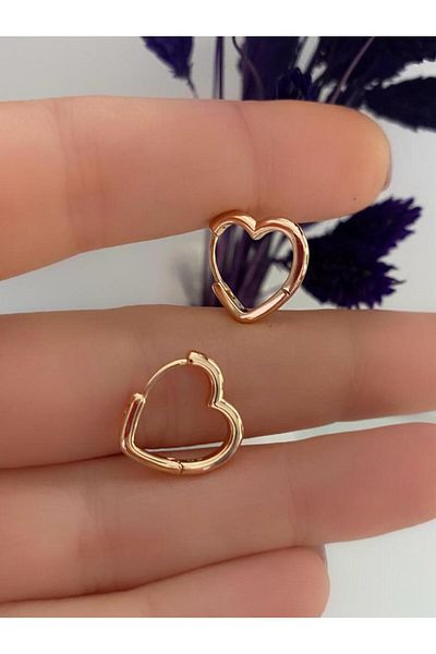 Arescollection سلسلة VIP أقراط دائرية على شكل قلب Xuping بدون تشويه
