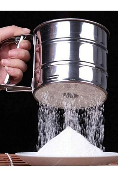 BALBAN TİCARET Flour Sieve, Stainless, Very Practical, Useful, Metal, Bowl, Flour Sifting Apparatus