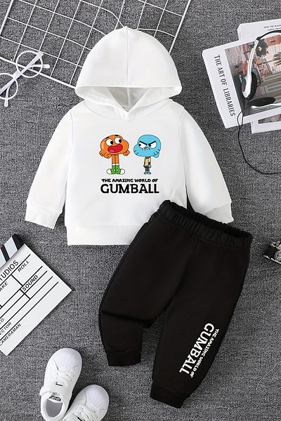 ADABEBEK New Season Gummbal Patterned Hooded Baby Set - 10253