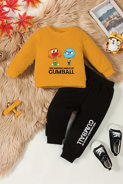 ADABEBEK New Season Gummbal Patterned Crew Neck Baby Set - 10253
