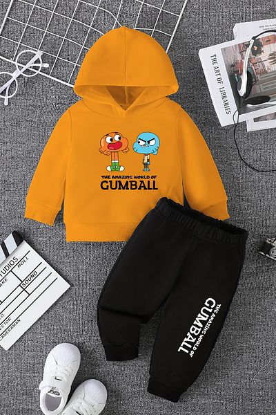 ADABEBEK New Season Gummbal Printed Hooded Bottom Top Baby Suit 10253