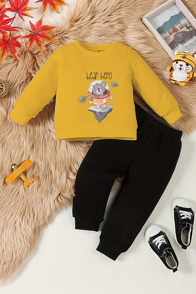 ADABEBEK New Season Bear Hero Astronaut Printed Baby Set - 22405