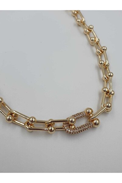 YUGENCONCEPT Gold Kaplama Taşlı Tifany Kolye