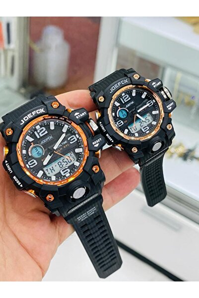 Joefox Silikon Dijital Anolog Haki Çift Saati