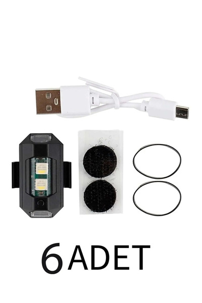 SENDEM 6 ADET Kablosuz Mini Lamba - Kablosuz 7 Renk 30 Farklı Mod Lamba Led - Araba Motosiklet Bisiklet