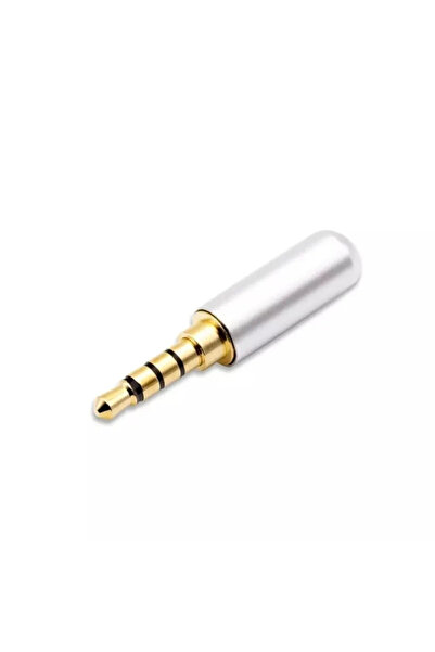 Generic Brand 3.5mm soldered 4 branch headphone and microphone jack color silver
