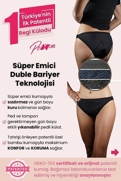 PEDDON Comfortable and Easy-To-Use Super Absorbent Hygienic Panties with Washable Pads, Set of 2
