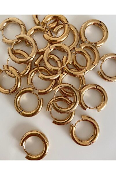 AksesuarVadisi أقراط دائرية أساسية من الفولاذ