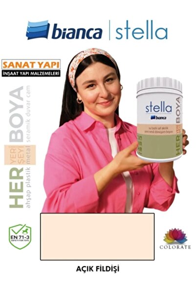 Bianca Stella Su Bazlı Saf Akrilik Boya - Açık Fildişi