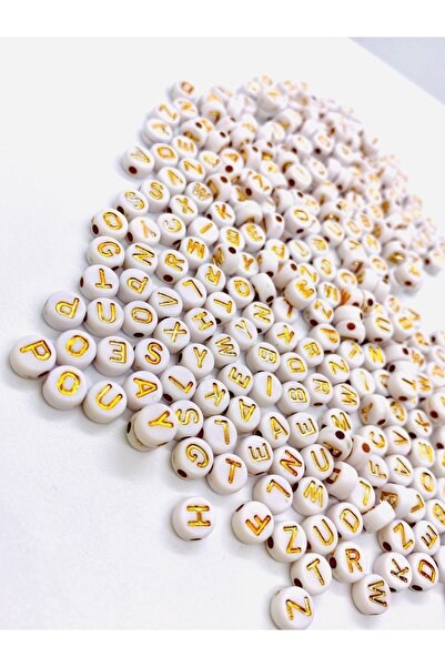 312 KONSEPT 50 γραμμάρια 375 τεμάχια επίπεδες χάντρες με γράμματα