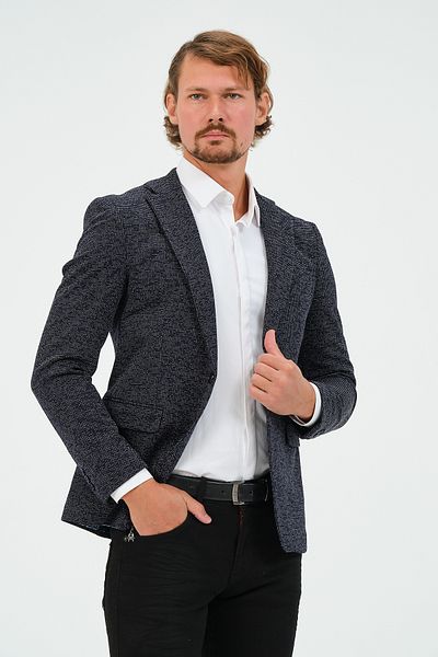 VALUE Jachetă bleumarin pentru bărbați - Slim Fit și căptușită, design elegant