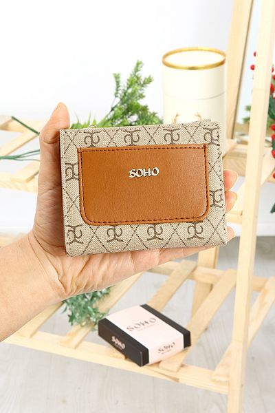 SOHO Originální dámský držák na karty s víceokým vzorem Barevná peněženka na mince a papírové peníze na zip