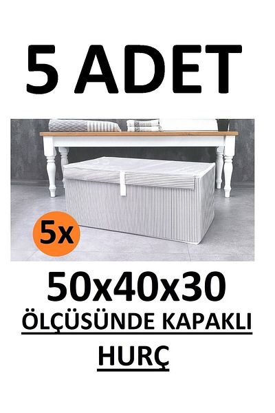 DaisyHome 5 Boxes with Lids Trash Maxi Size 50*40*30* Multi-Purpose Box Trash