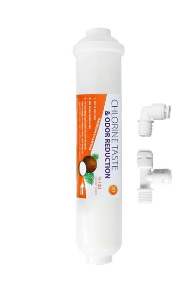 Esli Post Karbon Tatlandırıcı Hindistan Cevizi Coconut Filtre Dirsek ve T Apa...