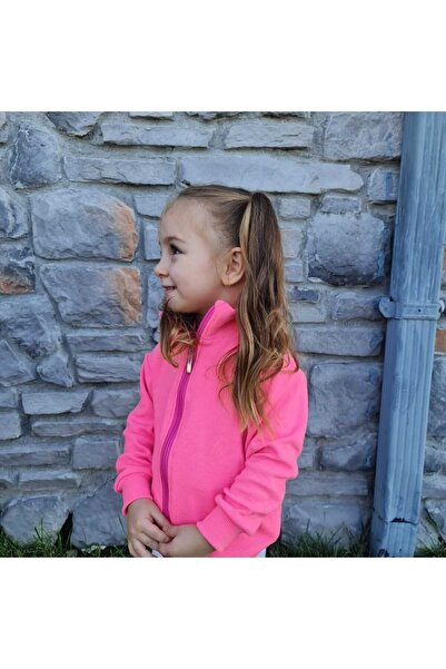 BEBEĞİME ÇORAP Kaşkorse Oversize Önü Fermuarlı Dik Yaka Hırka Unisex 0-14 Yaş