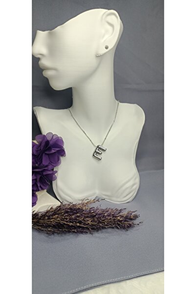 LİLLY AND MOLLY JEWELERY E HARFİ BALON ÇELİK KOLYE