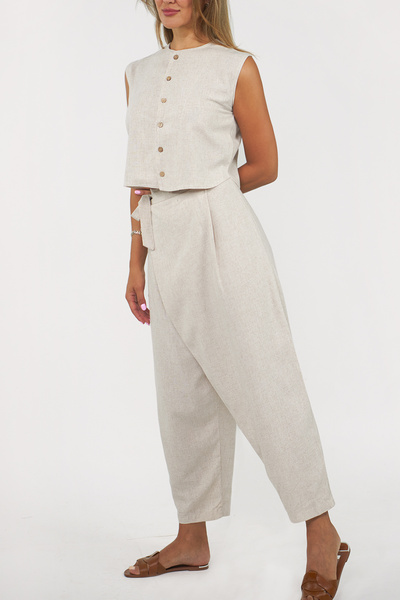 Catz Clothes Beige Fair Trousers - Relaxed Fit