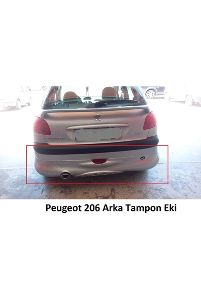 Genel Markalar Peugeot 206 Makyajsız Arka Tampon Eki BOYASIZ