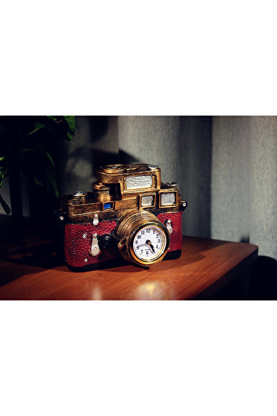 Livava Kamera Masa Saati, Kırmızı, 16x12,