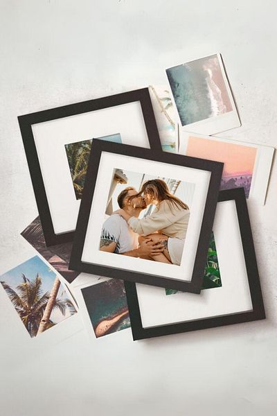 Craftstore Craft Store - Black Pola Frames 14X14Cm with Photo (3 Pcs)