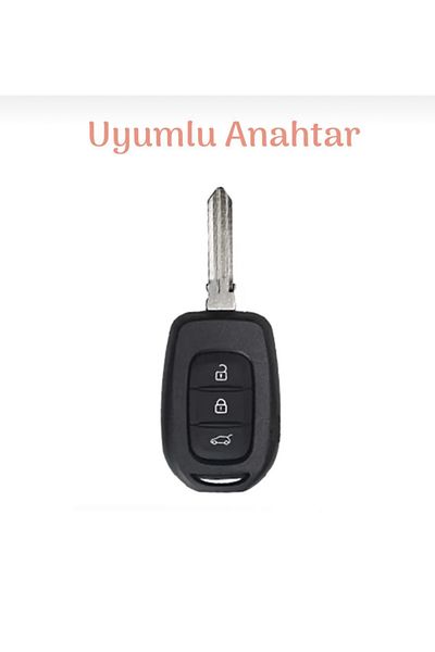 emii auto spare parts Renault Clio Dacia Sandero - Stepway SS2 Key Case 3 Keys White/Gold Logo