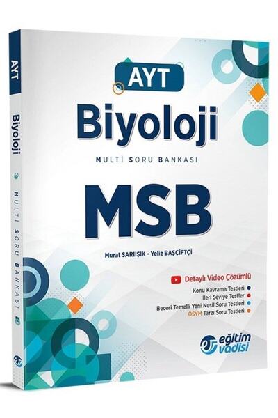 Eğitim Vadisi YKS AYT Biyoloji MSB Multi Soru Bankası Video Çözümlü Eğitim Vadisi Yayınları