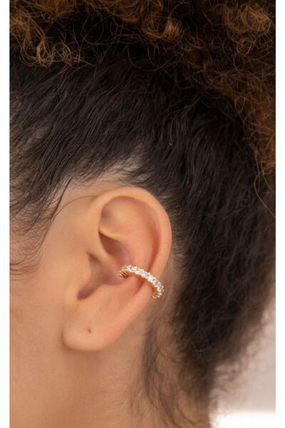 AychaAksesuar Çelik A Kalite Baget Zirkonyum Taş Tamtur Sıkıştırmalı Geçirmel...