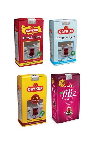 Çaykur DRAGON, FLUFFY, TOURIST AND CAMELIA TEA 4 PACK 1000 GR X 4