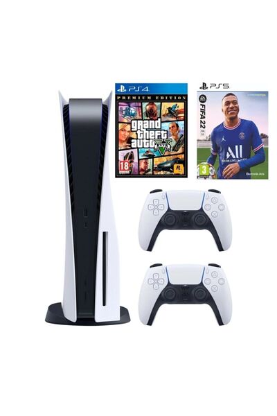 Sony Playstation 5 Standart Edition 825 Gb 2. Dualsense Fıfa 22 Gta V (İTHALATÇI GARANTİLİ)