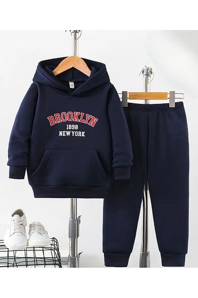 BYMEER Σετ φόρμας με κουκούλα Broklyn Printed Laci Kids