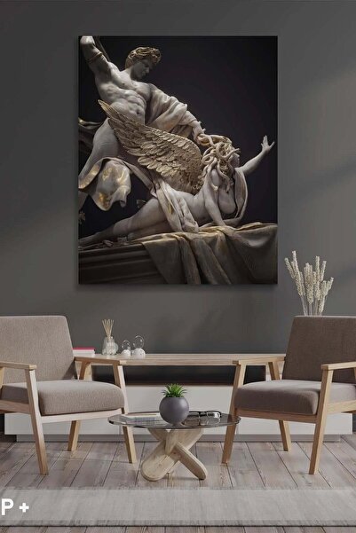 PrintiesPlus Antik Yunan Mitolojisi - Medusa Ve Perseus Kanvas Duvar Tablo