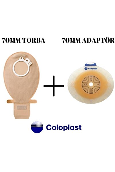 Coloplast Kolostomi Torbası 70mm 10387 + Adaptörü 70mm 10045 - 1 Adet