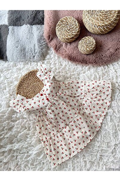 Baby Lera KIZ ÇOCUK KİRAZ DESEN ELBİSE
