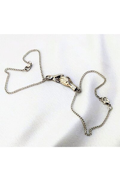 Monalisa Gümüş El Ele Mıknatıslı Sevgili Çift Bileklik,,bff Bilekliği,,arkadaşlık Bilekliği