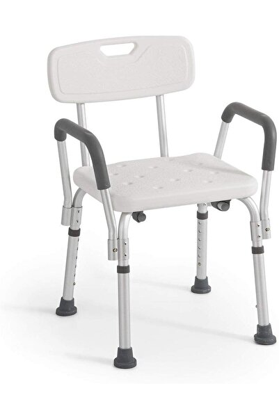 VipDeluXe Kifidis Çıkarılabilir Arkalıklı Ve Kolçaklı Duş Koltuğu Plastik Ve Alüminyum