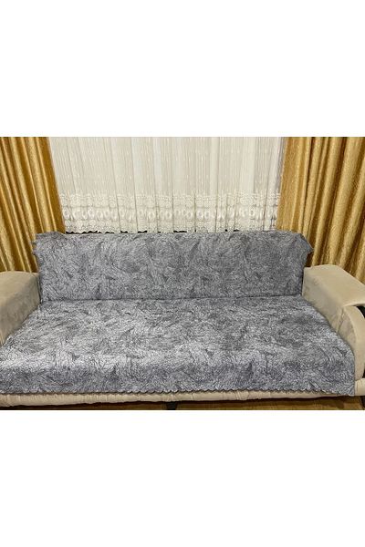 Esse Light Gray Velvet Sponge Non-Slip Sofa Sofa Bed Couch Cover